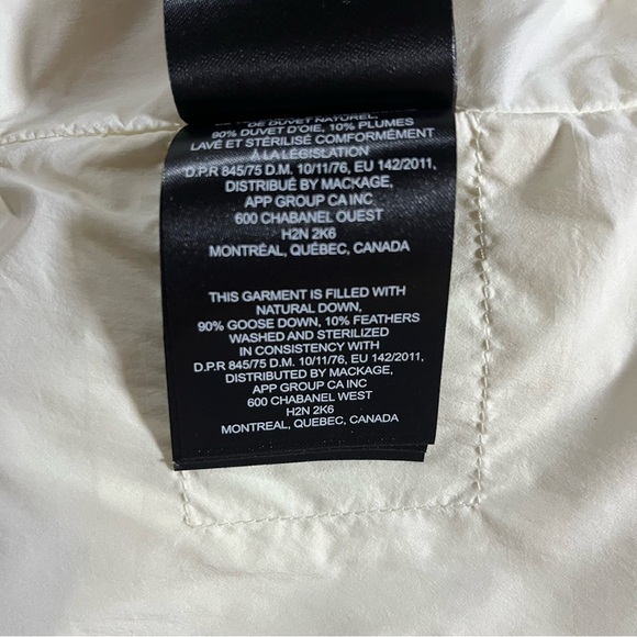 Mackage Women's Off-White Puffer Cashmere Wool Jacket - Picture 15 of 16